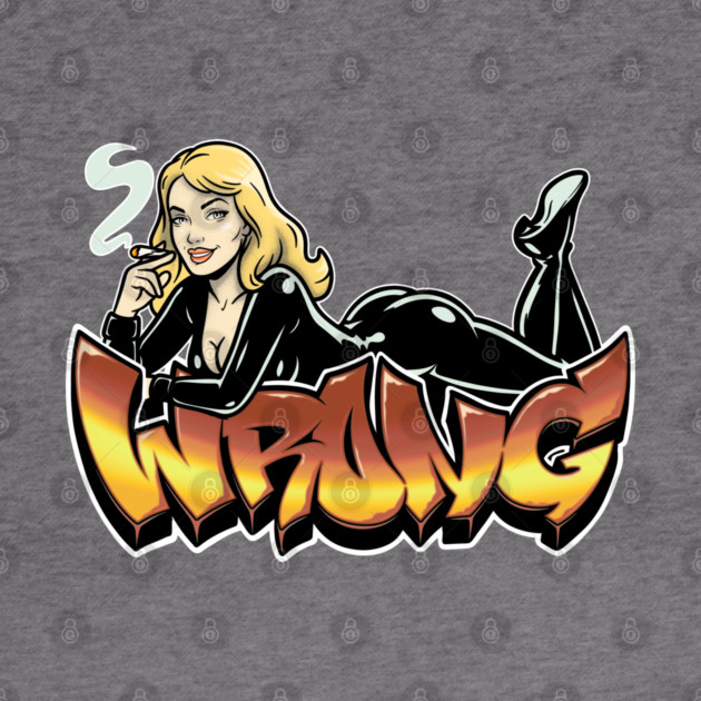 Wrong Blonde Latex Pinup by Wrongteeshirt