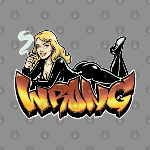 Wrong Blonde Latex Pinup by Wrongteeshirt