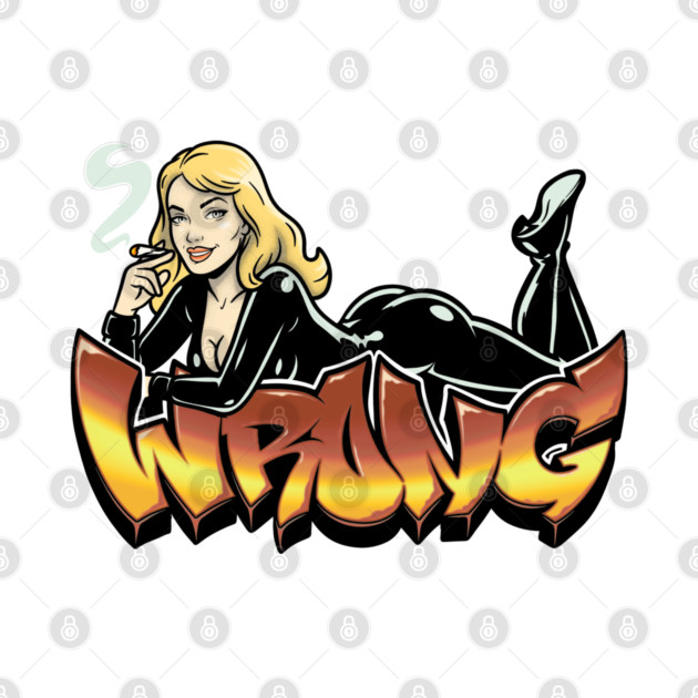 Wrong Blonde Latex Pinup by Wrongteeshirt