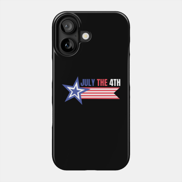 July The 4th America Phone Case by Creatifly Graphic Tees