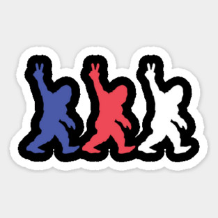 4th of July Bigfoot Sasquatch American Flag Magnet