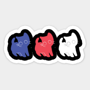 4TH Of July Cats American Flag Magnet