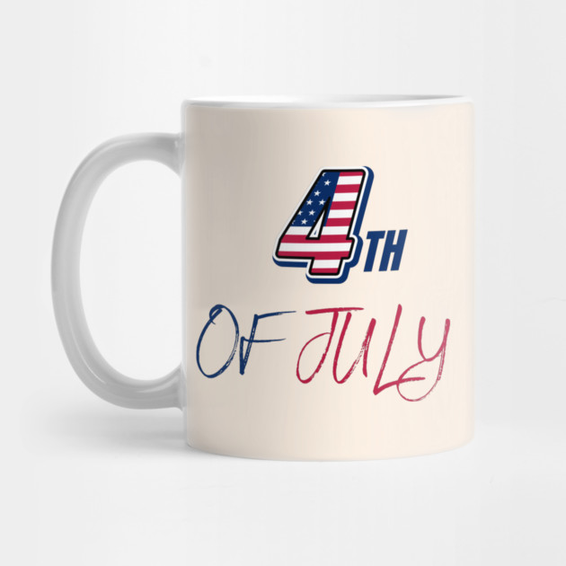 4th Of July American Flag Typography by Creatifly Graphic Tees