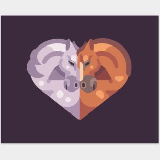 Romantic Horses Posters and Art