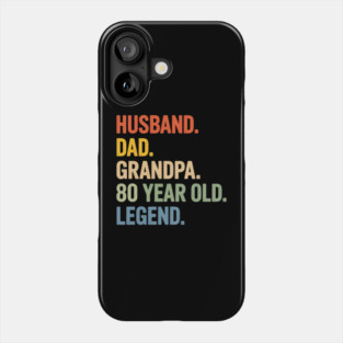 80Th Birthday Fathers Day Phone Case