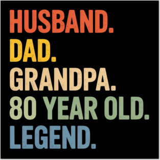 80Th Birthday Fathers Day Posters and Art