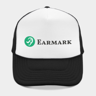 Earmark Black Text Hat