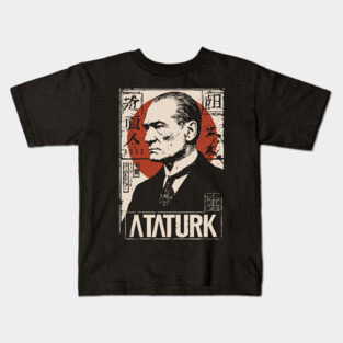 Vintage Atatürk Revolutionary Portrait Kids T-Shirt