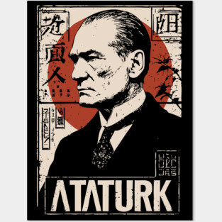 Vintage Atatürk Revolutionary Portrait Posters and Art