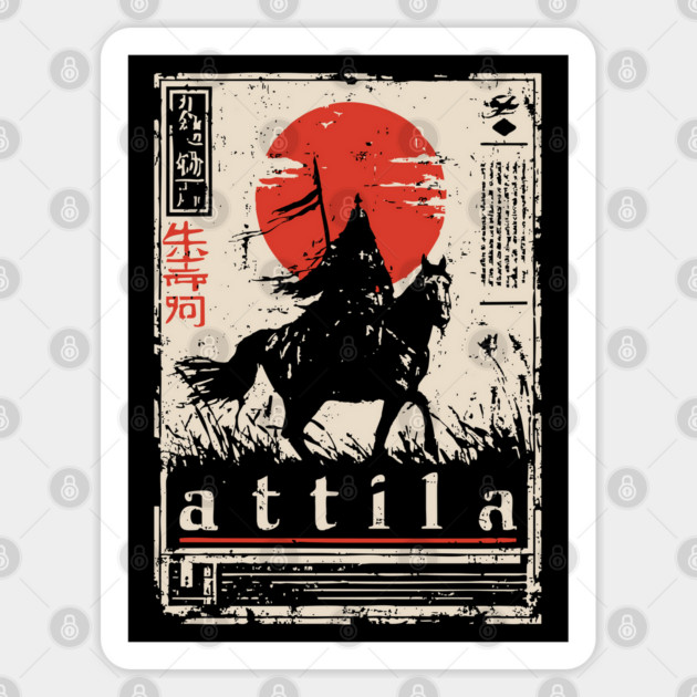 Attila the Hun Warrior Spirit Art Sticker by TuncGK