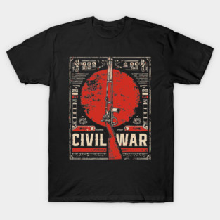 Civil War Rifle - Vintage Military History Art T-Shirt