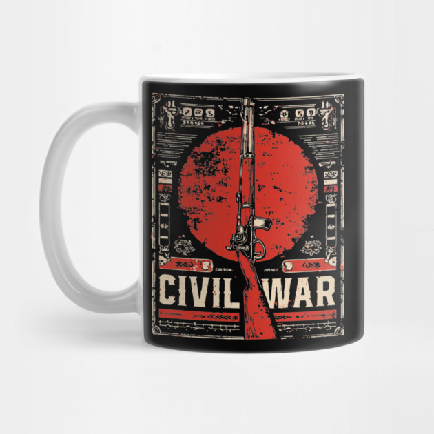 Civil War Rifle - Vintage Military History Art by TuncGK