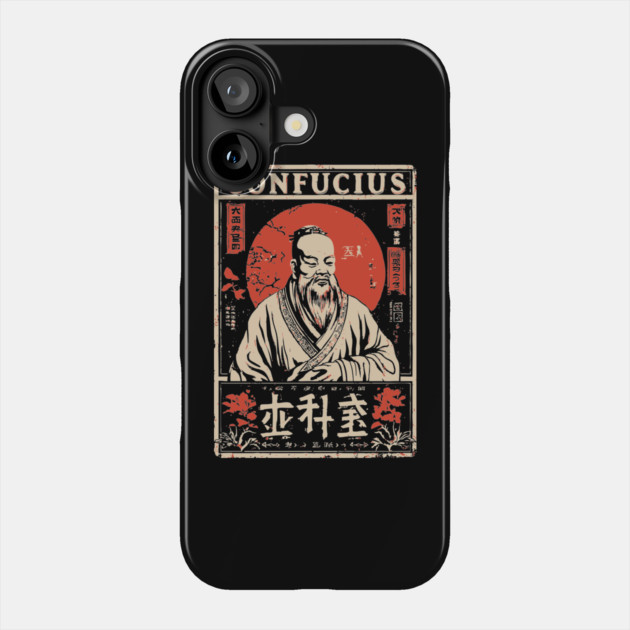 Confucius Wisdom Portrait - Eastern Philosophy Art Phone Case by TuncGK