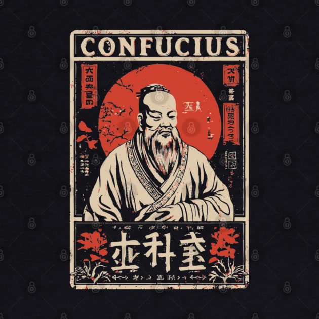 Confucius Wisdom Portrait - Eastern Philosophy Art by TuncGK