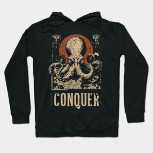 Conquer the Oceans - Vintage Octopus Art Hoodie