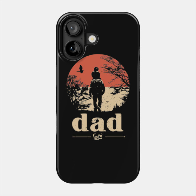 Dad Carrying Kid - Vintage Fatherhood Art Phone Case by TuncGK