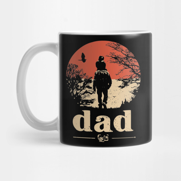 Dad Carrying Kid - Vintage Fatherhood Art by TuncGK