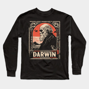 Darwin Evolution Theory Vintage Science Art Long Sleeve T-Shirt