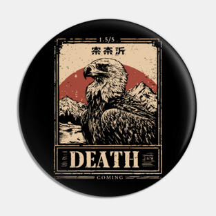 Death's Vulture - Vintage Gothic Wildlife Art Pin