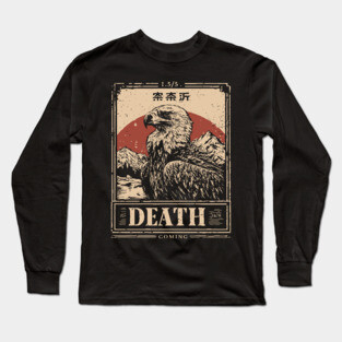 Death's Vulture - Vintage Gothic Wildlife Art Long Sleeve T-Shirt