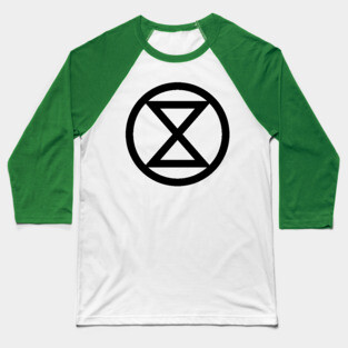 Extinction Rebellion Logo Baseball T-Shirt