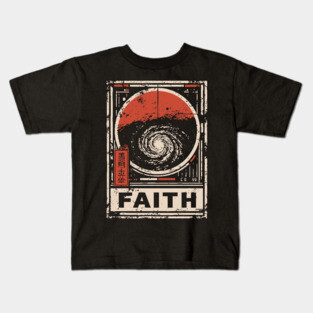 Faith - Vintage Spiritual Galaxy Art Kids T-Shirt