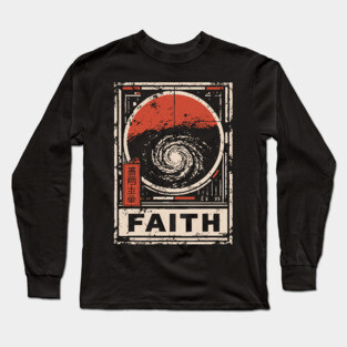 Faith - Vintage Spiritual Galaxy Art Long Sleeve T-Shirt