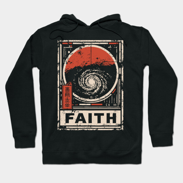 Faith - Vintage Spiritual Galaxy Art Hoodie by TuncGK