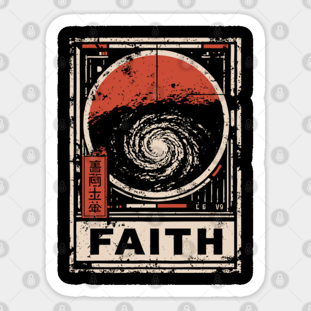 Faith - Vintage Spiritual Galaxy Art Sticker by TuncGK