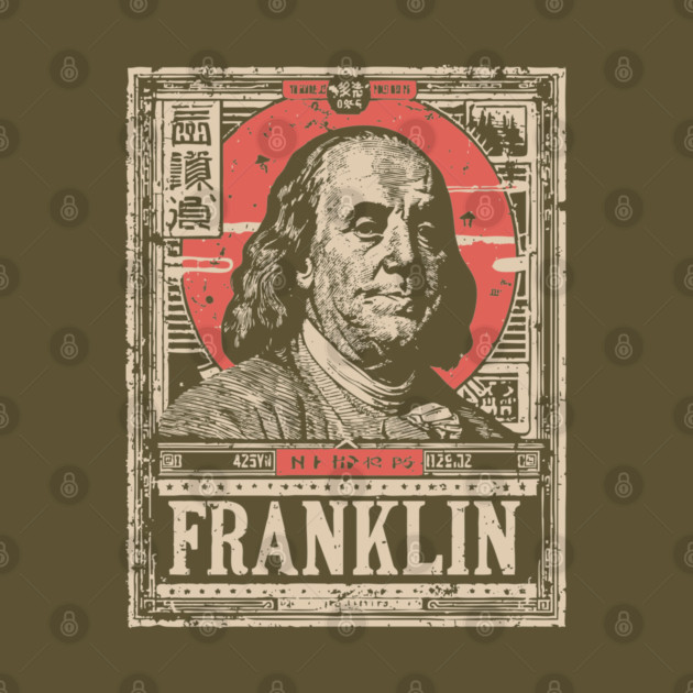 Benjamin Franklin Founding Father Vintage Portrait by TuncGK