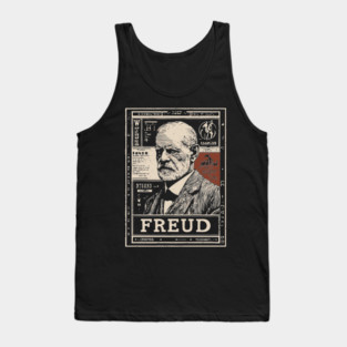 Freud Psychology Pioneer Vintage Portrait Tank Top