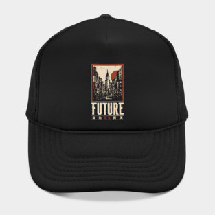 Future City - Vintage Urban Dystopia Art Hat