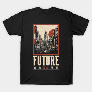 Future City - Vintage Urban Dystopia Art T-Shirt