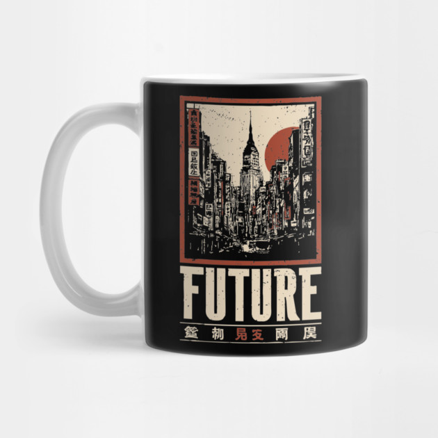 Future City - Vintage Urban Dystopia Art by TuncGK