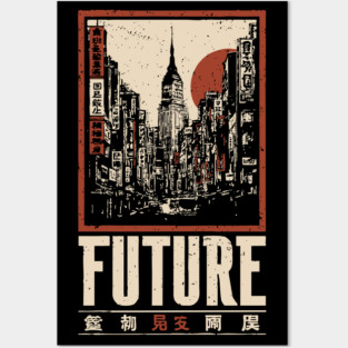 Future City - Vintage Urban Dystopia Art Posters and Art