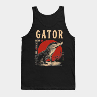 Gator - Vintage Swamp Predator Art Tank Top