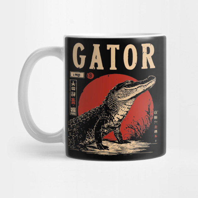 Gator - Vintage Swamp Predator Art by TuncGK