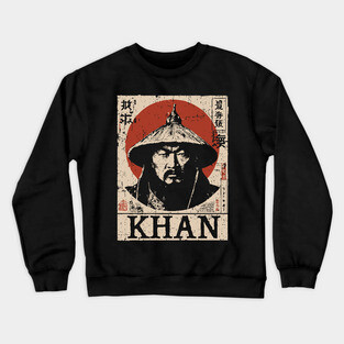 Genghis Khan Conqueror Vintage Art Crewneck Sweatshirt