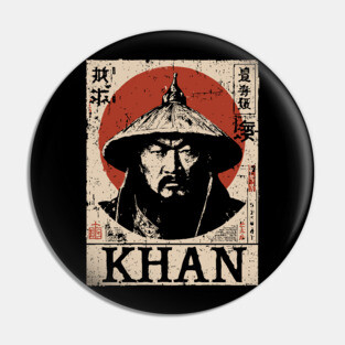 Genghis Khan Conqueror Vintage Art Pin