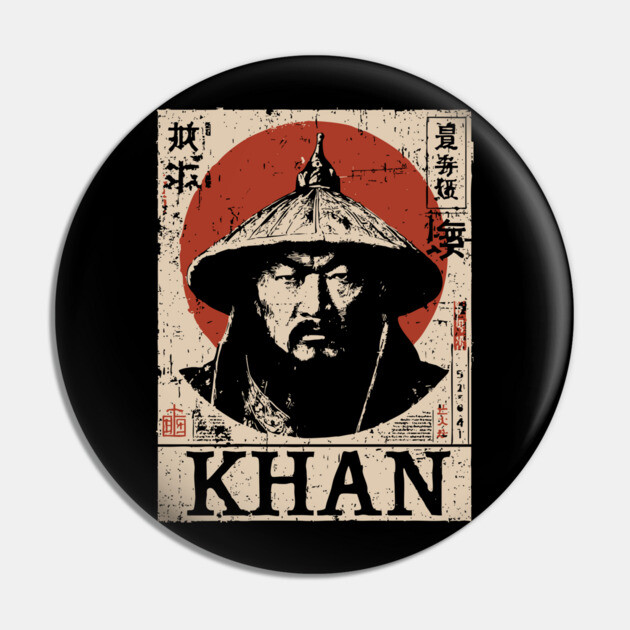 Genghis Khan Conqueror Vintage Art Pin by TuncGK