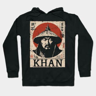 Genghis Khan Conqueror Vintage Art Hoodie