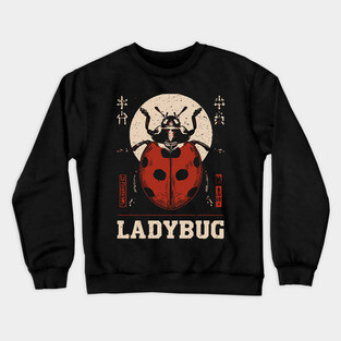 Ladybug - Vintage Garden Luck Art Crewneck Sweatshirt