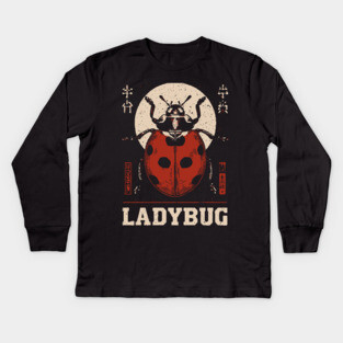 Ladybug - Vintage Garden Luck Art Kids Long Sleeve T-Shirt