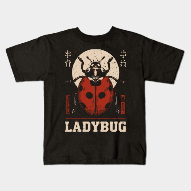 Ladybug - Vintage Garden Luck Art Kids T-Shirt by TuncGK