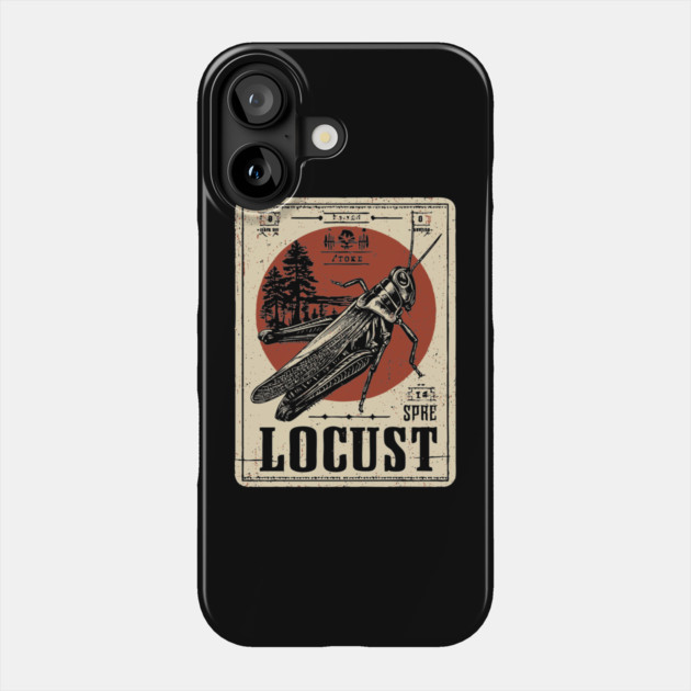 Locust Swarm - Vintage Insect Art Phone Case by TuncGK