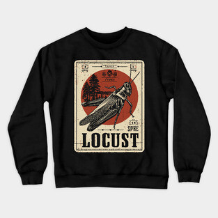 Locust Swarm - Vintage Insect Art Crewneck Sweatshirt