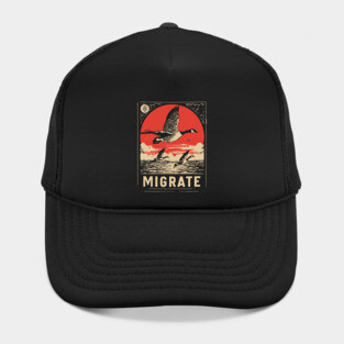 Migrate - Vintage Geese Formation Art Hat