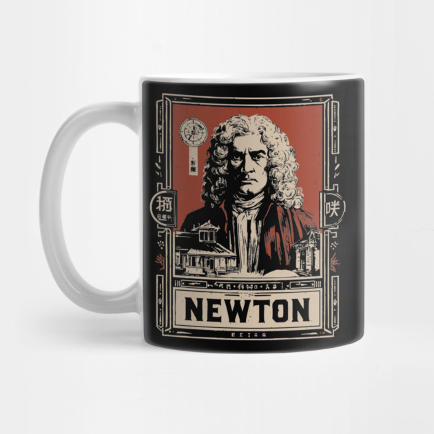 Newton Physics Pioneer Vintage Science Art by TuncGK
