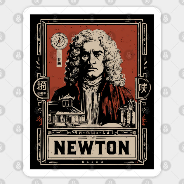 Newton Physics Pioneer Vintage Science Art Sticker by TuncGK