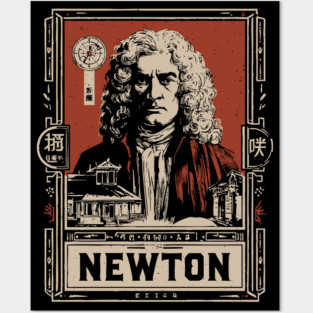 Newton Physics Pioneer Vintage Science Art Posters and Art